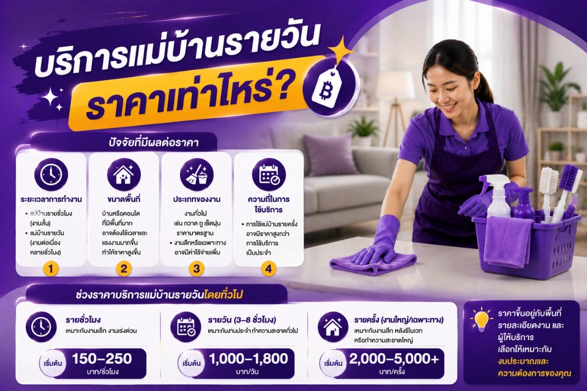 บริการแม่บ้านรายวัน